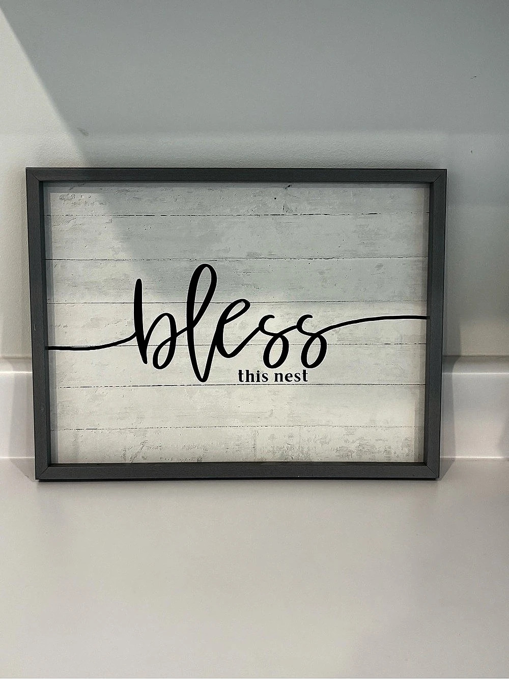 Farmhouse "Bless This Nest" Framed Wall Sign